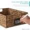Best Choice Products Set of 4 16x12in Woven Water Hyacinth Pantry Baskets w/ Chalkboard Label, Chalk Marker